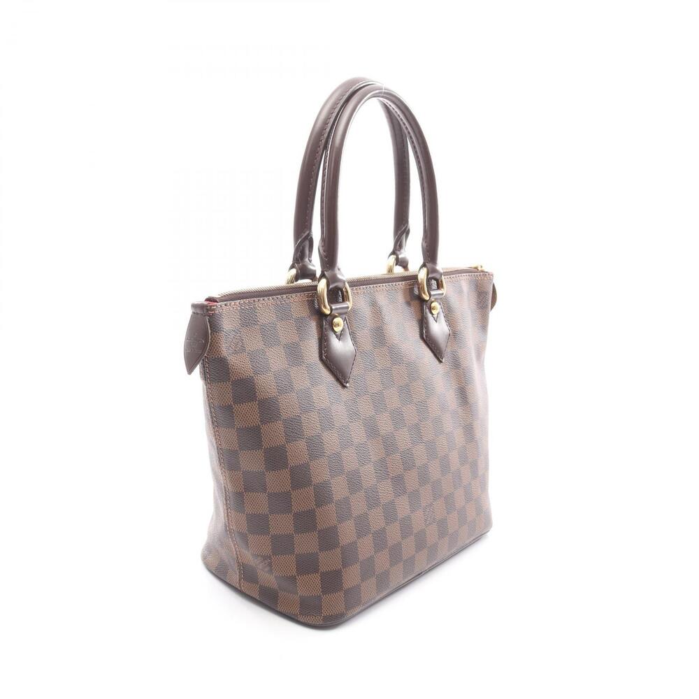 Louis Vuitton Saleya Tote Bag Canvas Leather Damier Brown